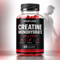 Bonbons à la créatine monohydrate en marque privée OEM - 5 g pour adultes, 60 unités, compléments alimentaires à mâcher pour la prise de masse musculaire