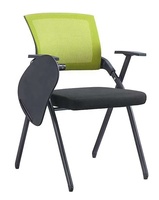 Chaise d'entraînement en plastique réglable en hauteur et mobile de haute qualité et confortable pour étudiant avec tablette d'écriture pour l'école et le bureau