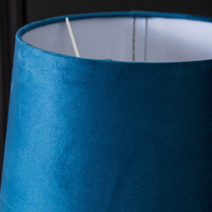 Hotel Home Decor lampada da tavolo creativa di lusso in oro lampada da comodino da lettura postmoderna in metallo <span class=keywords><strong>paralume</strong></span> blu - Product Image 5