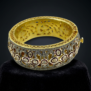 Bracelet plaqué or avec diamant de style glamour pour femmes, bijoux victoriens Magnifique bracelet victorien Bracelet victorien passionnant Lat - Product Image 2