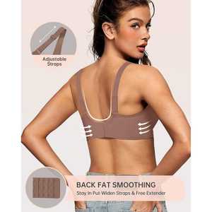 Sujetador sin Tirantes Transpirable para Mujer, sin Costuras, con Escote en V, Push-Up, Delgado, Talla Grande, Soporte Suave, sin Varillas - Product Image 4