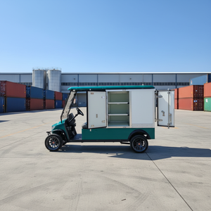 Voiturette de <span class=keywords><strong>golf</strong></span> électrique personnalisée homologuée pour la route, 2 places, avec compartiment arrière fermé - Product Image 4
