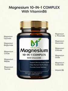 Suplemento Dietético OEM 10 en 1 de Magnesio y Vitamina <span class=keywords><strong>B6</strong></span>, Cápsulas de 300 <span class=keywords><strong>mg</strong></span> para Adultos - Product Image 3