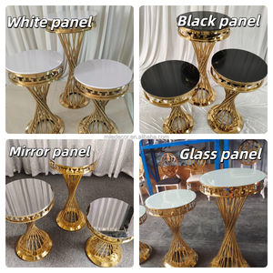 2022 Gold Metal <strong>Pedestals</strong> Baby Shower Decor <strong>Flower</strong> Cake Display Table Plinth <strong>Stand</strong> <strong>for</strong> Wedding Party - Product Image 3