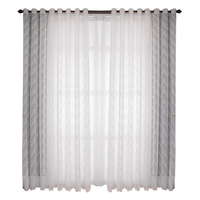 Cortina de encaje francés XinLan, con borde festoneado y bolsillo para barra, voile blanco, cortina vintage con filtro de luz para sala de estar
