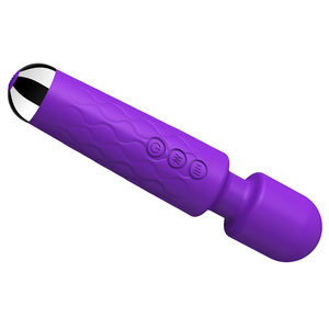 Mainan seks untuk wanita, pemijat tubuh ungu Mini G Spot Vibrator Jepang tongkat AV isi ulang USB tahan air dapat diisi ulang 8 tingkat 20 Mode - Product Image 1