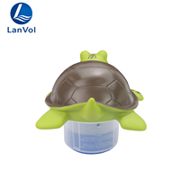 LanVol Distributeur de produits chimiques flottant au design unique tortue, Outil de nettoyage de piscine durable, Boîte à médicaments