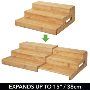 Porte-épices extensible Organisateur Porte-épices en bambou Comptoir de cuisine Porte-épices - Product Image 5