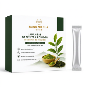 NANO NO CHA Nuevo Té Verde Japonés Shizuoka en Polvo para Adelgazar, 30 Sobres de 2g Cada Uno, Matcha Instantáneo de Alta Calidad en Caja, Hecho en Japón - Product Image 1