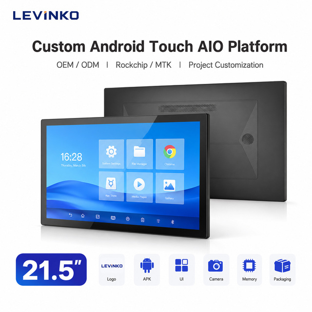 Levinko Custom 21.5 Inch Android All in One Touch Panel PC Rockchip OEM ODM Industrial Terminal Display
