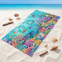 Grande serviette de plage surdimensionnée 35 x 70 pouces, motif personnalisé, en microfibre, sans sable, avec logo, pour piscine, gym, yoga, voyage