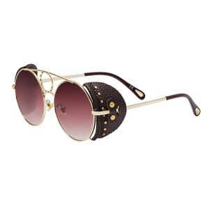 Doisyer 2020 Ladies <span class=keywords><strong>steampunk</strong></span> Sunglasses thời trang Kính da với vàng hoặc bạc khung cho ngoài trời mặc - Product Image 4