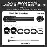 OEM/ODM BUCKLOS Extension de hauteur de potence de vélo en alliage d'aluminium, adaptateur de levage de guidon pour fourche de VTT