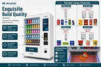 Distributeur automatique de snacks 27-36 sélections, distributeur à spirale, écran LCD défilant, SDK, gestion basée sur le cloud par pièces/jetons, ADA