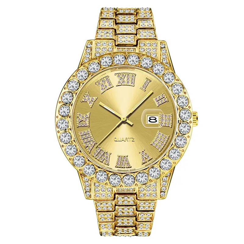 2022 Hot sell Diamond Luxury Hip Hop Watch Jewelry men quartz watches wrist watches