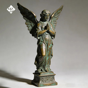 Sculpture en bronze grandeur nature de la déesse de la victoire aux ailes écartées, statue d'art métallique, décoration de jardin extérieur, cadeau - Product Image 3