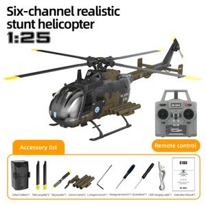 Nouvel hélicoptère RC C180 1:25, 6 canaux, version de simulation à hélice unique, sans ailerons, version acrobatique à positionnement intelligent 105 - Product Image 6