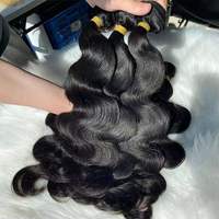 Extensiones de Cabello Humano Ondulado 15A, Cabello Vietnamita 100% Sin Procesar, Negro Natural para Mujeres, Trama Doble a Máquina, Abundante y Grueso