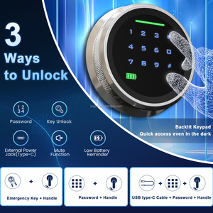 Mới an ninh cao thép treo tường súng an toàn điện tử khóa kỹ thuật số 3-4 Súng Công suất màu đen lớn bảo vệ cá nhân - Product Image 2