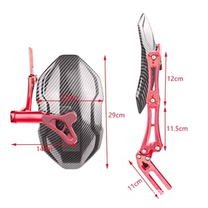 Protetor de Pneu Traseiro Ajustável para Motocicleta, Kit Universal de Plástico, Fácil Instalação, Acessório de Proteção à Prova d'Água - Product Image 3