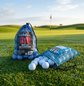 Sac <span class=keywords><strong>de</strong></span> golf pliable en nylon maillé <span class=keywords><strong>pour</strong></span> 50 balles, sac d'entraînement avec cordon <span class=keywords><strong>de</strong></span> serrage, logo personnalisé - Product Image 1