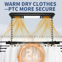 Corde à linge intelligente Crochet en tissu rétractable Porte-cintre mural pliable Séchoir à linge pliable pour économiser de l'espace