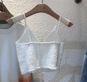 ลูกไม้ฝรั่งเศสในห่อหน้าอกด้านนอกที่จะสวมใส่เสื้อเชือกแขวนคอสั้นระบายอากาศที่แผ่นบนหน้าอกขายส่ง - Product Image 4