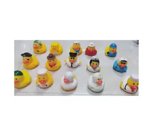 2 inch rubber duck Factory Wholesale Cute Rubber Ducky mini Plastic PVC Yellow Duck Baby Bath Toys for Child