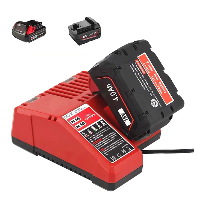M14 14.4v-18V Voltage Lithium-ion Battery Charger Compatible with Milwaukee 12V-18V M12 M18 M14 Lithium Battery
