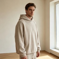 Sweat-shirt à capuche unisexe robuste coupe ample style urbain en molleton, pull à capuche personnalisable pour fabricants