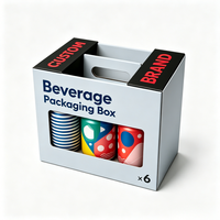 Boîtes en papier surdimensionnées pour 6 bières, emballage pour boissons en grandes quantités, pour canettes de 500 ml, vente en gros