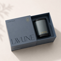 Boîte cadeau coulissante de luxe personnalisée avec gaufrage à chaud doré pour bougie parfumée, pot de parfum, emballage de parfum