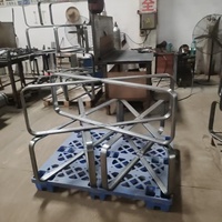 Cadre de table basse en métal blanc en forme de X, pied de table moderne à base croisée, cadre en acier arrondi 50*15 pour table à thé de salon