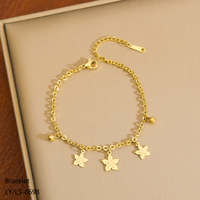 Bracelet Pendentif Cœur en Zircon en Acier Inoxydable Plaqué Or 18 carats de Haute Qualité et Résistant au Ternissement pour Femme