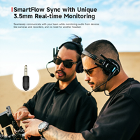 Système d'intercom sans fil SYNCO Xtalk X9Max 2,4 GHz avec communication full-duplex, casque à réduction de bruit, design léger, portée de 1640 pieds