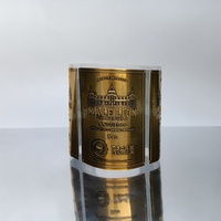 Étiquettes de bouteille de vin personnalisées de luxe, imperméables, avec estampage à chaud doré, impression UV/sérigraphie/offset, logo de marque privée
