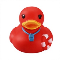 Jouets de bain personnalisés en forme de canard en caoutchouc PVC imprimés en masse incorporant des motifs