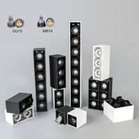 PULUOTI Nouveaux Produits Aluminium Réglable Gu10 Logement 20W Noir Spot Lumière Moderne Surface Plafond Led Projecteur Luminaire