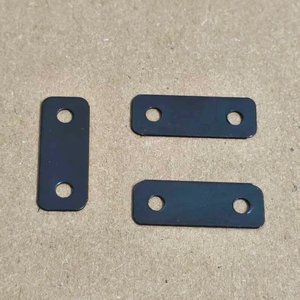 One Line Connector Carbon Steel Black Two Hole Straight Bracket For Picture <b>Frame</b> Support - Product Image 2