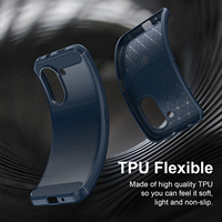 Coque arrière en TPU souple antichoc robuste en fibre de carbone avec estampage à chaud pour Honor X7E Honor 600 Smart Case