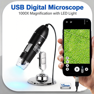 <span class=keywords><strong>Microscope</strong></span> industriel avec support métallique inclus pour l'inspection d'impression, la détection de grains métalliques et l'analyse des surfaces de fissures - Product Image 3