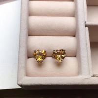 Hypoallergene 925 sterling zilveren oorringen met 6mm hartvormige natuurlijke edelsteen voor gevoelige oren, cadeau voor vrouwen