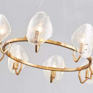 Zeal Lighting, nuevo diseño, luz colgante contemporánea, candelabro de cristal dorado, luz colgante Nórdica - Product Image 4