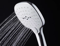 Accessoire de robinet de salle de bain à main carré à trois fonctions bon marché pommeau de douche à main économique