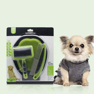 Juego de Cepillos para Eliminar el Pelo de Mascotas, Ecológicos, de Plástico, Antipulgas, para Perros y Gatos, 3 en 1, Guantes de Masaje - Product Image 3