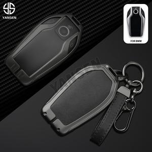 Funda protectora de cuero de aleación para llave, llavero con logotipo para <span class=keywords><strong>BMW</strong></span> serie 5 <span class=keywords><strong>7</strong></span>, G11, G12, G30, G31, G32, i8, I12, I15, G01, X3, G02, X4, novedad de 2023 - Product Image 4