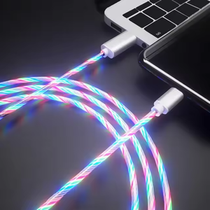 สายชาร์จเร็วแบบ USB Type C พร้อมไฟ LED แสดงสถานะการชาร์จ สำหรับ iPhone และ Android ขายส่ง - Product Image 6