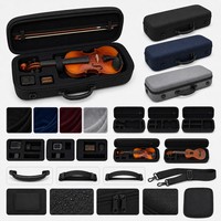 Étui rigide personnalisé pour violon, guitare, ukulélé, étanche, antichoc, portable avec poignée, insert en mousse, vente en gros, logo personnalisé