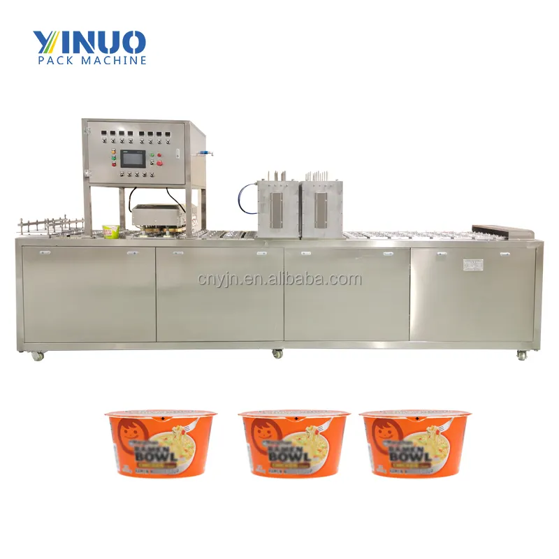 Original Factory Suplied Automatic Industry Food Tray Instant Cup Noodle Sealing Be Filling Machines For Instant Noodles