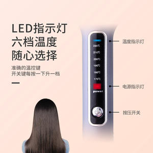 Plancha de pelo Kemei Km 740 con ajuste de temperatura para uso en húmedo y seco, plancha de alisado eléctrica azul verde - Product Image 1